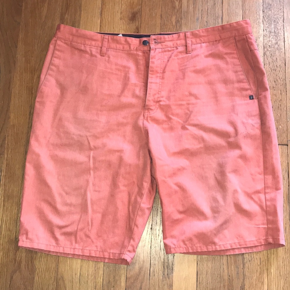 Well worn and loved Coral Volcom Men’s Shorts